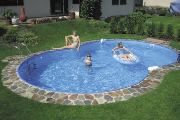 Achtformbecken Future-Pool Family 855x500x150 cm mit Alu-Handlauf