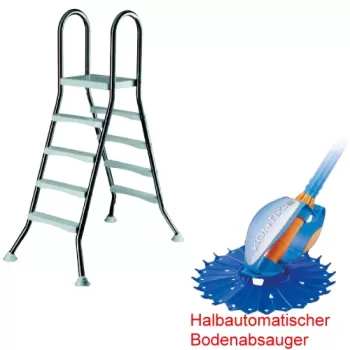Aufstellleiter und Bodenabsauger Kontiki