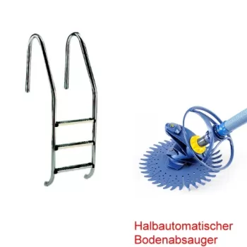 Aufstellleiter und Bodenabsauger Kontiki