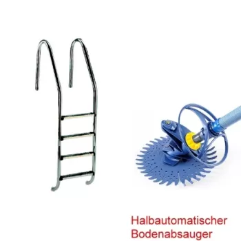Aufstellleiter und Bodenabsauger Kontiki