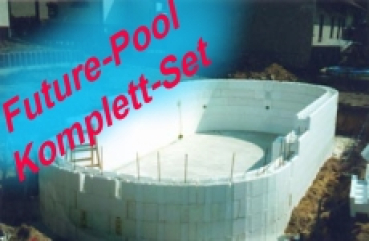 Styropor Schwimmbecken-Komplett-Bausatz Ovalbecken 1000x500x150 cm