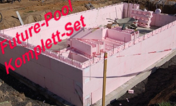 Styropor-Pool 800x400x150 cm Komplett-Bausatz Rechteck