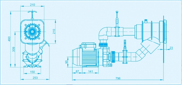 Einbau-Gegenstromanlage Aqua Flow Jet mit Luftbeimischung
