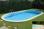 Ovalbecken Future-Pool Swim 800x400x120 cm mit Alu-Handlauf