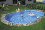 Achtformbecken Future-Pool Family 725x460x150 cm mit Alu-Handlauf