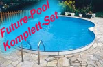 FUTURE-POOL SPEZIAL-Super-Set, Achtform 470x300 cm, Tiefe 120cm