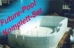 Styropor Schwimmbecken-Komplett-Bausatz Ovalbecken 700x350x150 cm